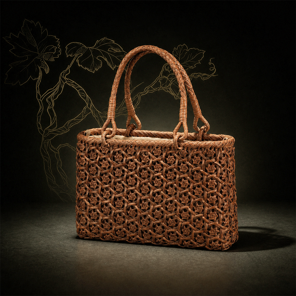 2026 New Chinese Style Rose Grapevine Woven Bag | Intangible Cultural Heritage Handcrafted Crossbody Handbag
