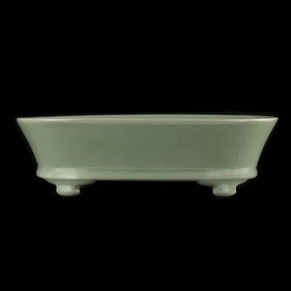 Ru Ware Sky-Cyan Narcissus Basin, Modern Pure Handcrafted Replica, Ancient Official Kiln Celadon Ornament Basin