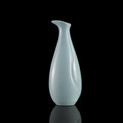 Ru Ware Sky-Cyan Lily Vase, Modern Pure Handcrafted Replica, Ancient Official Kiln Celadon Vase