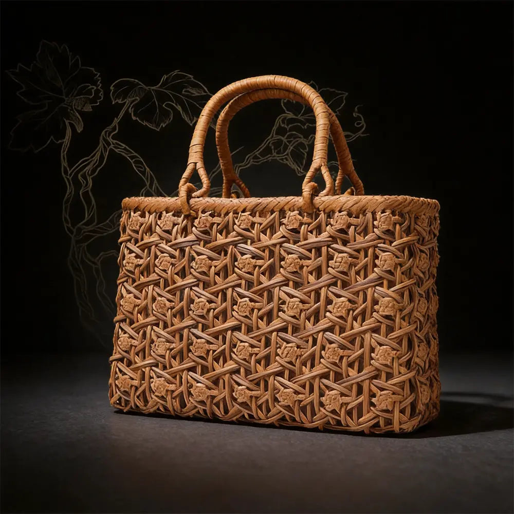 2026 New Chinese Style Rose Grapevine Woven Bag | Intangible Cultural Heritage Handcrafted Crossbody Handbag