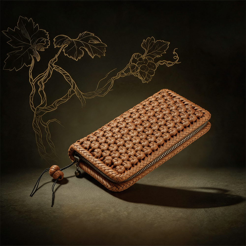 Zanefolia Handwoven Natural Vine Wallet