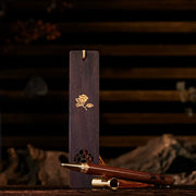 Intangible Cultural Heritage Bone & Wood Inlaid Redwood Fountain Pen + Redwood Bookmark Gift Set
