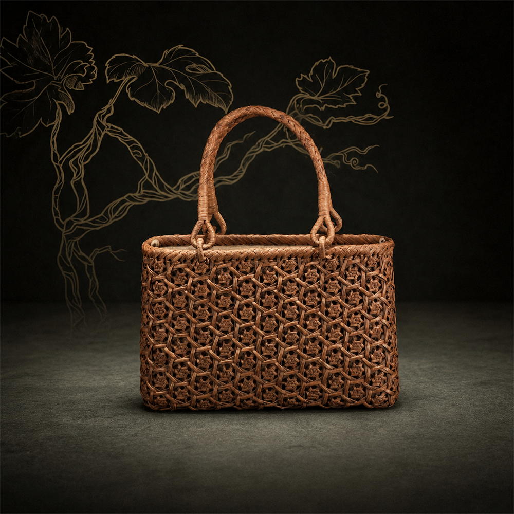 2026 New Chinese Style Rose Grapevine Woven Bag | Intangible Cultural Heritage Handcrafted Crossbody Handbag