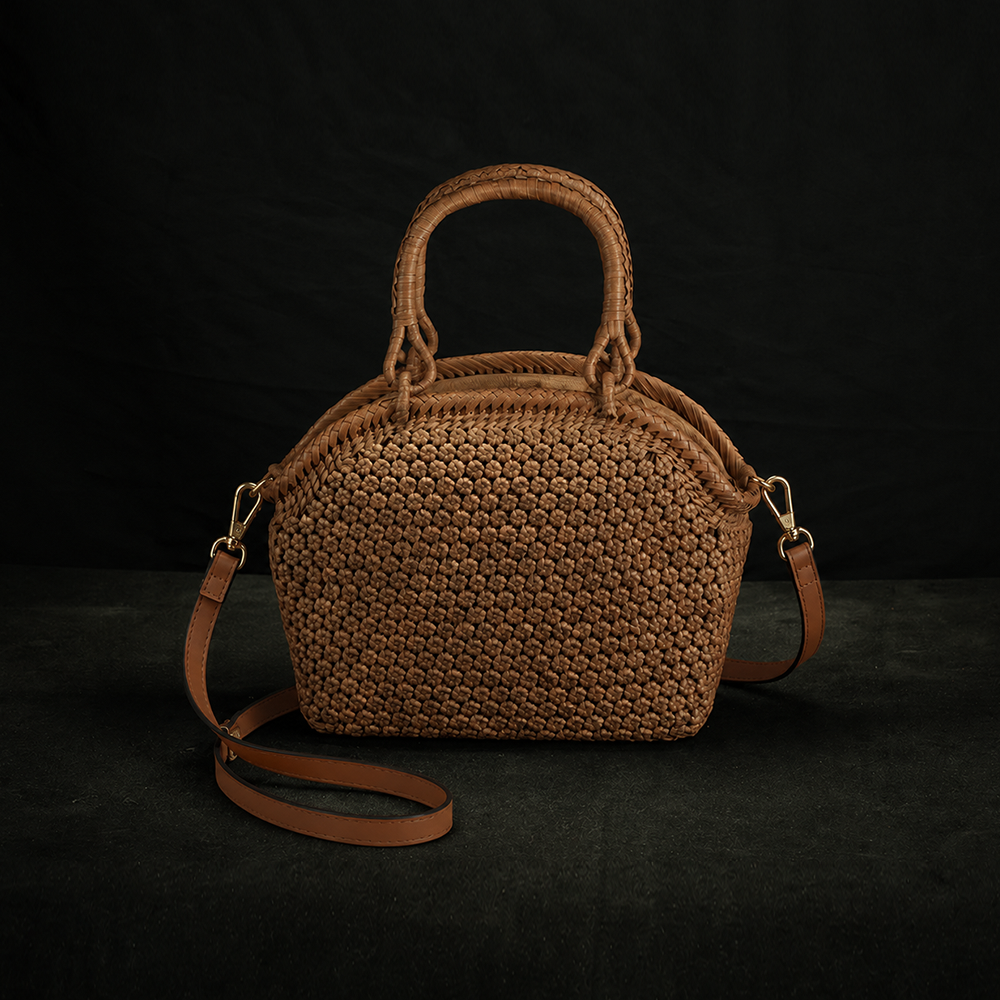 Zanefolia Handwoven Vine Crossbody Bag