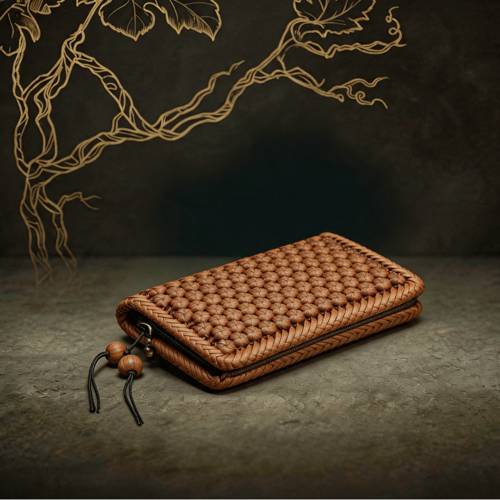 Zanefolia Handwoven Natural Vine Wallet
