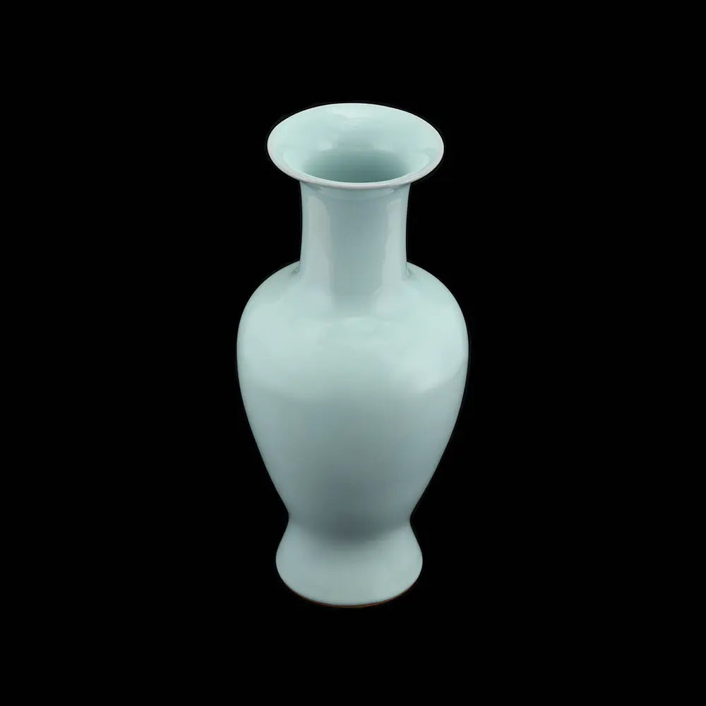 Ru Ware Sky-Cyan Guanyin Vase, Modern Pure Handcrafted Replica, Ancient Official Kiln Celadon Vase