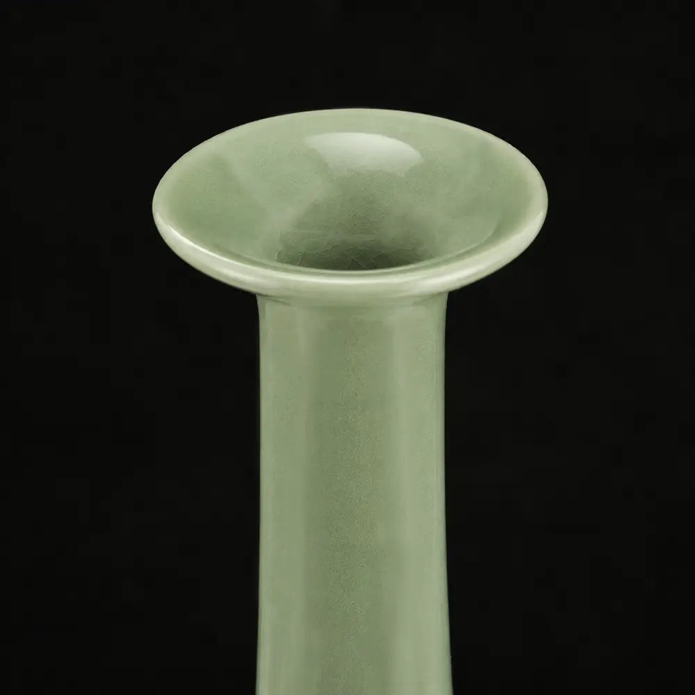 Ru Ware Celestial Sphere Vase, Modern Pure Handcrafted Replica, Ancient Official Kiln Sky Cyan Celadon