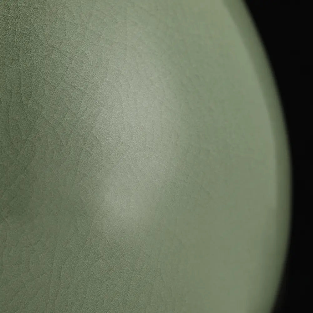 Ru Ware Emerald-Green Yuhuchun Vase, Modern Pure Handcrafted Replica, Ancient Official Kiln Celadon Vase
