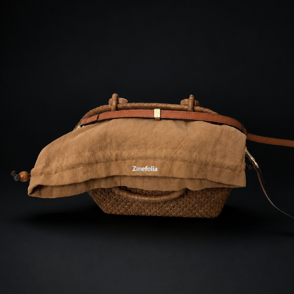 Zanefolia Handwoven Vine Crossbody Bag